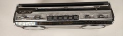 Vtg Sears Roebuck & Co SR-3000 Series Silver Mini Stereo Cassette Boombox READ