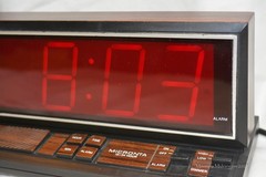 Micronta 63-765 LED Alarm Clock Tested Working Made In Hong Kong AC And 9V