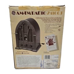 GE Wood Cathedral 1932 Replica AM/FM Radio Vintage New Open Box Model 7-4100J