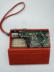 Red Vintage Realistic Portable Radio Radio Shack Tested and Working