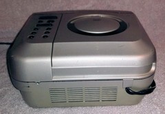Vintage GPX CD COMPACT DISC AM/FM CLOCK RADIO D-700 SILVER GOOD WORKING COND