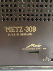 METZ 308 MCM Large Tabletop Tube AM FM SW Radio Germany As Is Parts or Repair