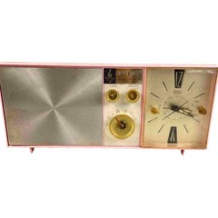 Vintage 1962 Pink Emerson LifeTimer II Clock Radio–Model G1705–Tested & Working