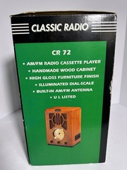 Crosley CR72 AM/FM Cassette Radio Wood Cabinet Classic 1998 NOS w/ Box