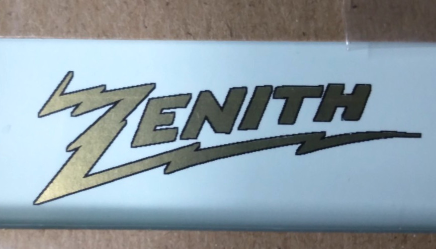 « ZENITH » LOGO WATER SLIDE DECAL