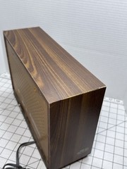Vintage SONY AM/FM Desktop Radio ICF-9740W Wood Grain Tested Working