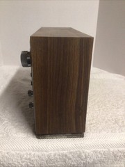 Vintage Sony FM AM Tabletop Radio Wood Grain Model ICF-9740W Retro Works READ