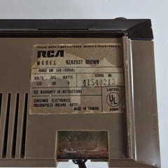 Vintage RCA AM Radio RZA203T Brown Faux Wood Grain Desk Radio Tested Works