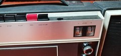 Vintage Radio cassete Hitachi *LevelMatic-Solid State* with detachable speakers
