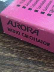 Radio Calculator – Aurora FM Radio Batt Calc Solar 1980s Rare SP190 Vintage Walk