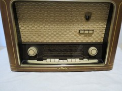 METZ 308 Large Tabletop Tube AM FM SW Radio Germany Working
