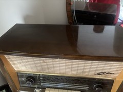 SABA Meersburg Vintage Tabletop Tube Radio, Shortwave, Wood Cabinet