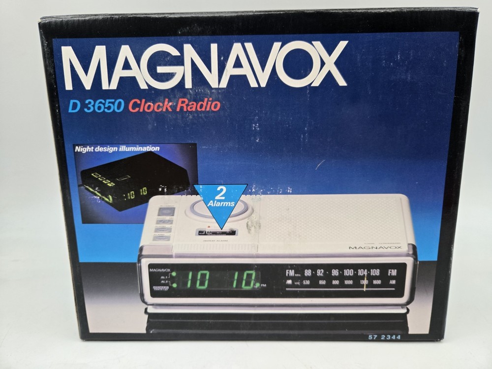 VTG Magnavox D3650 The Nightline Alarm Clock Radio D 3650 NOS