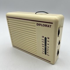 Diplomat AM/FM Portable Pocket Transistor Radio – #15023 – Tested and Working
