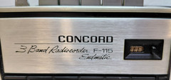 Concord Cassette/FM/AM/SW Radio and Cassette Recorder F-115 Vintage!