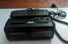 Vintage Soundesign 7569BLK AM/FM Electronic Clock Radio Cassette Telephone