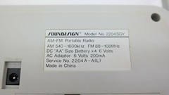 Vintage Soundesign AM/FM Portable Radio Model 2204 SGY TF