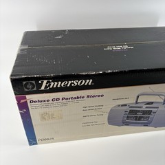 Emerson PD6625 Vintage 90’s CD Dual Cassette Portable Stereo Factory Sealed NOS!