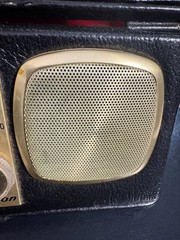 Kenton Portable AM Radio Clock Travel Case Mid Century Black Faux Leather Japan