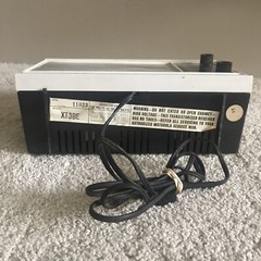 Vintage Motorola AM Radio – Black White Silver – Tested Works – 1960’s? Prop?