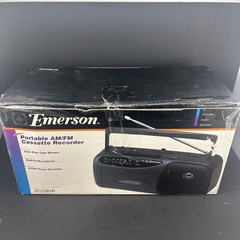 Vintage Emerson AM/FM Radio Cassette Recorder Model AC2381N New in Box
