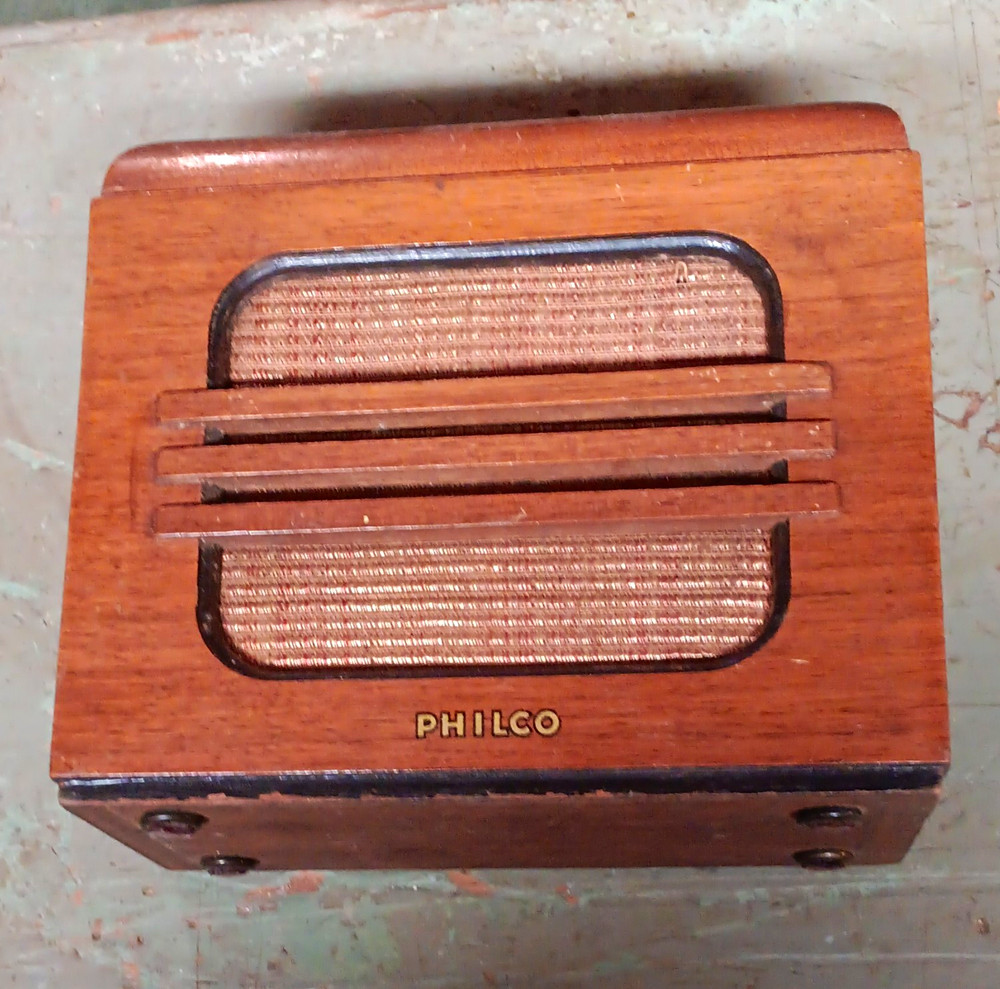 Philco Vintage Tabletop Radio Speaker Wood Cabinet Wooden Cabinet Design