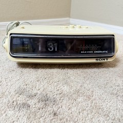 Vintage SONY Digimatic AM/FM Flip Clock Radio Alarm Solid State Working