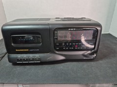 Vintage SOUNDESIGN AM/FM Alarm Clock Radio Cassette Player Model 3832B Tested