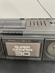 Seiko WKC-200 Super Woofer 3D Stereo Boombox Dual Cassette AM/FM- Tested Working