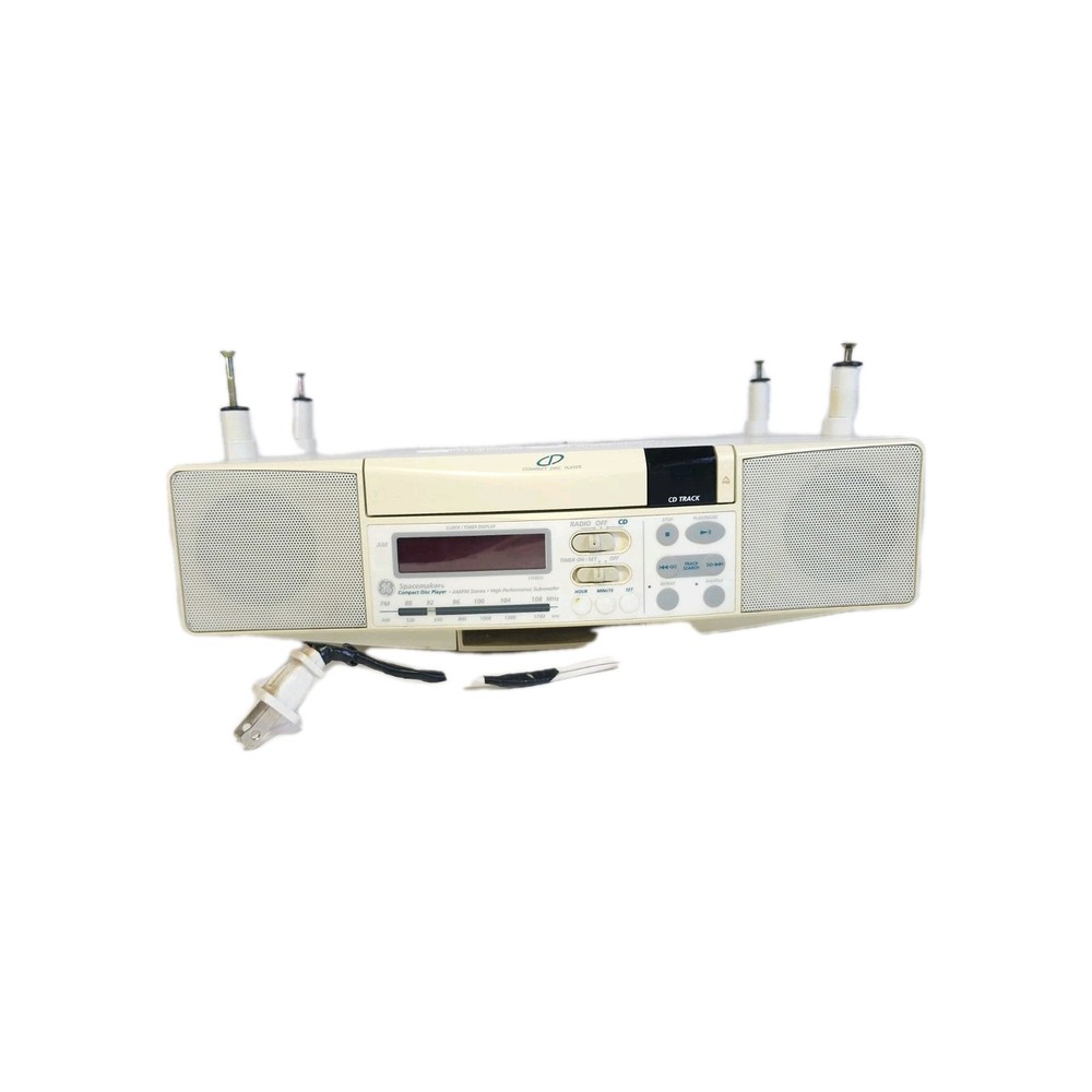 GE Spacemaker 7-4290F Under Cabinet AM/FM Radio CD Player with Light Works