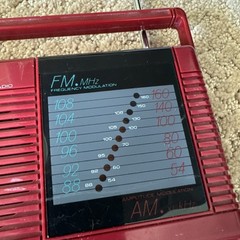 VTG Soundesign Model 2210 Red AM/FM Portable Radio Color Tunes 1980s Tested