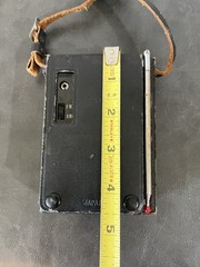 Vintage Sony TFM-850W 8 Transistor Radio Leather Case, earphone, Antenna Tested!