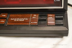 Micronta 63-765 LED Alarm Clock Tested Working Made In Hong Kong AC And 9V