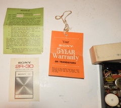Vintage Sony 2R-30 Transistor Radio w/ Box,Case,Warranty,Ear piece,Instructions