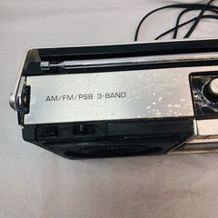 Vtg Panasonic RF 1080 AM/FM PSB 3 Band Portable Radio Black FOR PARTS OR REPAIR