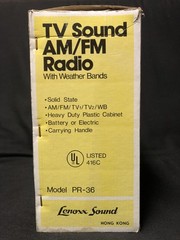 VINTAGE LENOXX SOUND MODEL PR-36 AM/FM/TV/WEATHER 4 BAND RADIO BOX MANUAL
