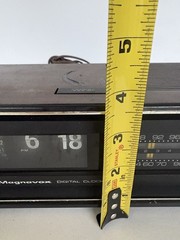 Magnavox 1R1773 Flip Clock Radio – MCM Wood Grain – WORKING Rare