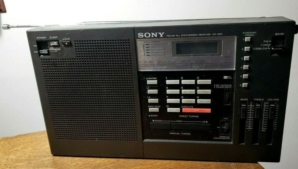 SONY ICF-2001 AIR/FM/LW/MW/SW Receiver Excellent Works ! No Display FREE SHIP