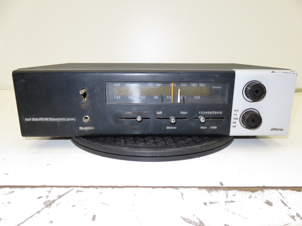 JCPenney Solid State FM AM Stereophonic System Radio AUX/PH/AM/FM/FMS 1319