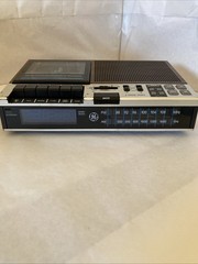 Vintage GE Clock Radio Cassette Player Re Order Am/FM Radio Works