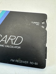 Casio Card FM Radio/Solar Calculator w/ headset (RD-90) 1988 Rare vintage Japan