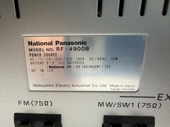 National Panasonic DR49 Multi band Receiver Model No RF-4900B, Excellent.