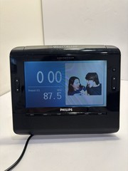 Philips AJL308 Clock FM Radio Soothing Sounds Photos 7&Prime; Color Display No Cord