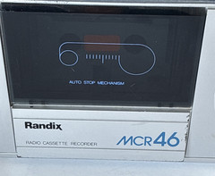 Randix MCR46 AM/FM Radio Cassette Recorder 11&Prime; Parts or Repair – VTG 1980s READ