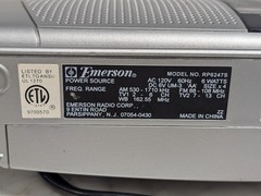 Emerson RP6247 Instant Weather/TV Sound/ FM/AM Portable Radio Tested