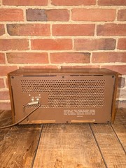 Motorola Solid State AM FM Clock Radio Wood Case MCM Tabletop