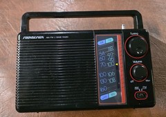 Soundesign 2216BLK AM/FM Portable Radio. Tested Working Vintage