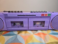 Vtg Lenoxx Sound AM/FM Stereo Radio/Duel Cassette Recorder,#CT-743,Working,1986.