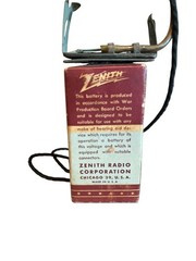 Vintage Zenith Z-30 B Battery – WWII Era – War Production Board Authorized