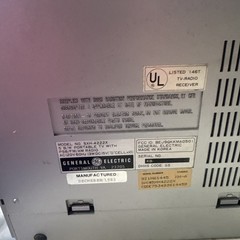 1983 GENERAL ELECTRIC AM-FM TELEVISION Model No.5XH-4222X Battery/Electric WORKS